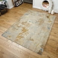 thumbnail image 4 of Sparx Marble Gold And Beige Washable Modern Rug 6'X9', 4 of 5