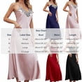 thumbnail image 4 of Bovxnpu Womens Nightgown Sleepshirt Pajama Dress Satin Spaghetti Strap Backless Knee Length Nightgown Sleepwear, 4 of 6