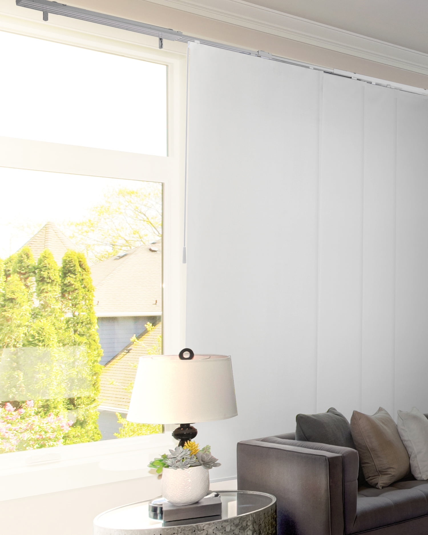 CHICOLOGY Blackout Adjustable Sliding Panel Track Blind