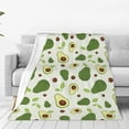 thumbnail image 1 of Balery Green Avocado Manta de Felpa Suave y Acogedora – Cobija de Franela Aterciopelada para Cama, Lavable y Cálida para Sofá, Mascotas, Transpirable-40"x30", 1 of 7