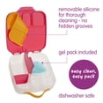 thumbnail image 5 of b.box Lunch Box for Big Eaters All Ages - 8.5 Cup Leak Proof Bento Box with 4 Compartments, School Lunch Container with Ice Pack, Dishwasher Safe, BPA-Free - Strawberry Shake, 5 of 9