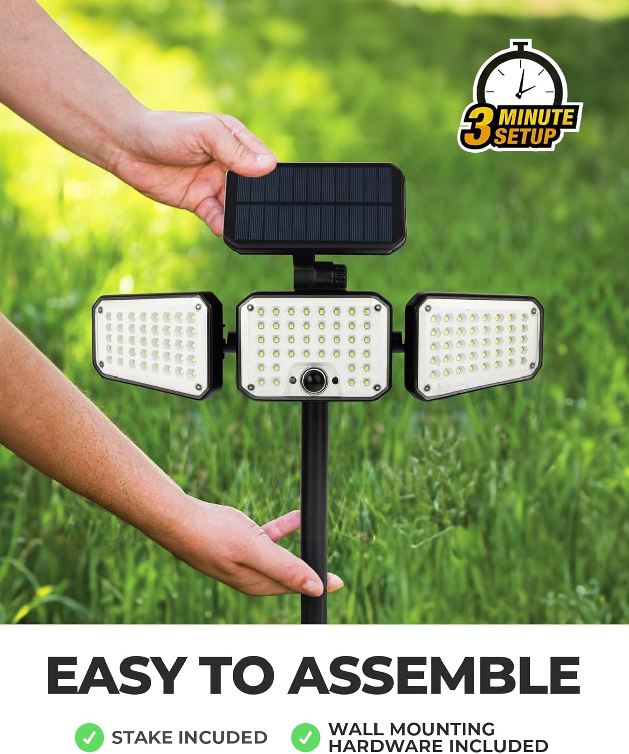 Bell + Howell Bionic Solar Flood Light, 500 Lumens, Motion Sensor photo 2