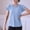 Light Blue, variant on DuoJiaJ Womens Cropped Top, Crew Neck Open Back Loose Athletic Yoga Workout Green L