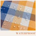 thumbnail image 6 of Fall Plaid Waterproof Tablecloth \u2013 Orange, Blue & White Check Pattern \u2013 Thanksgiving Harvest Table Cover, Stain-Resistant & Durable, W60 x L120 in, 6 of 8