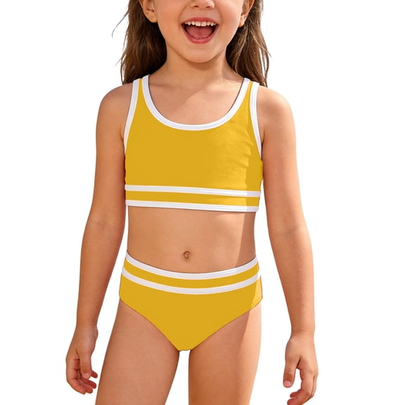 Gelikeya 4t Swimsuit Girls Toddler Boy Swimsuit Baby Girl Bathing Suit Casual Swimwear Children Clothes Yellow, 13-14 Years