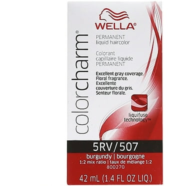 Wella Color Charm Permanent Liquid Haircolor, 5RV/507 Burgundy, 1.4 oz (Pack of 6)