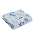 thumbnail image 2 of Kate Aurora Blue & Silver Christmas Snowflakes Plush Accent Throw Blanket, 2 of 3