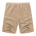 thumbnail image 4 of Sewkxo Men's Linen Shorts Casual Elastic Waist Drawstring Summer Beach Vacation Golf Shorts with Pockets,Beige XL, 4 of 4