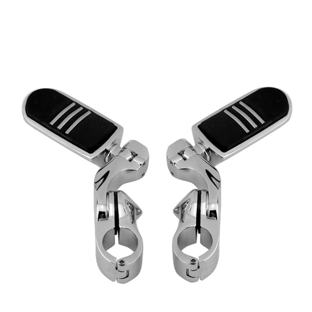 Scienceny 1 par de reposapiés para motocicleta, reposapiés para motocicleta en ángulo corto, color plateado Vehículos, repuestos y accesorios Mis Plata Corto Scienceny VI002326-02