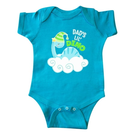 

Inktastic Dad s Lil Dino with Cute Blue Baby Dinosaur Gift Baby Boy or Baby Girl Bodysuit