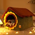 thumbnail image 2 of Tvtnvo Dog House Washable Dog Bed Warm Winter Enclosed Pet Shelter Cozy Hideaway for Small and Medium Dogs and Pets Indoor Foldable Plush Insulated Sleeping Cave Multicolor 17x14x13.3in, 2 of 8