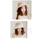 thumbnail image 3 of Sombrero de paja Qarigey con lazo hecho a mano tejido hueco mujer Beige Talla Única, 3 of 6