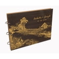thumbnail image 7 of Darling Souvenir Personalized Engraved Laser Cut Wedding Guest Book Wooden Cover Sign-in Book Registry Guestbook Scrapbook-33, 7 of 7