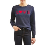EV1 from Ellen DeGeneres Love Fleece Crew Neck Sweatshirt Women's