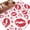 White Bright Red, variant on 5'x7' Area Rugs for Living Room Bedroom, Kiss Marks Washable Rug Carpet Runner Indoor Outdoor, Valentine's Day Lips Print Love Red Vintage Non Slip Floor Mats Area Rug for Kitchen, Nursery