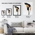 thumbnail image 3 of Artery8 Elegant Calla Lily Black Gold Floral Painting Living Room Artwork Framed Wall Art Print A4, 3 of 3