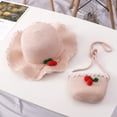 thumbnail image 2 of Girls Summer Hat Bag Set Wide Brim Hat Sun Beach Hats with Shoulder Bag, 2 of 2