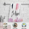 thumbnail image 4 of Watercolor Pink Flamingo Hand Towels for Bathroom, Be Brave Kitchen Towel 2 PCS Ultra Soft and Highly Absorbent Decorative Fingertip Face Bath Towels for Spa & Hotel, 28.3"x 14.4", 4 of 4