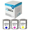 SuppliesMAX Remanufactured Replacement for HP Business Inkjet 1000/1100/1200/2200/2300/2600/2800/DJ-100/OfficeJet 9100/9130 Inkjet Combo Pack (C/M/Y) (NO. 11) (C483CMY)