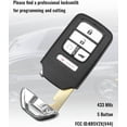 thumbnail image 5 of KR5V2X(V44) Key Fob Remote Compatible with Honda Civic 2018-2021 CR-V 2017-2020 Pilot 2016-2019, 433Mhz 5 Buttons Keyless Entry Remote Control Key Replace 72147-TG7-A31 72147-TLA-A11, 5 of 6