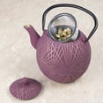 thumbnail image 4 of Creative Home Kyusu 34 Oz Purple Cast Iron Teapot with Removable Infuser, 4 of 7