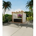 thumbnail image 4 of Garvee 10x10 FT Outdoor Pergola with Retractable Canopy & 4 White Curtains Weatherproof Aluminum Patio Pergola, 4 of 13
