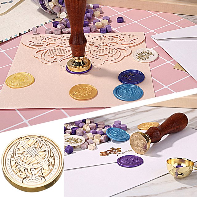 Sellos Forma Especial Relieve de Cabeza de Cobre para Tarjeta de Boda (Esfera Armilar)
