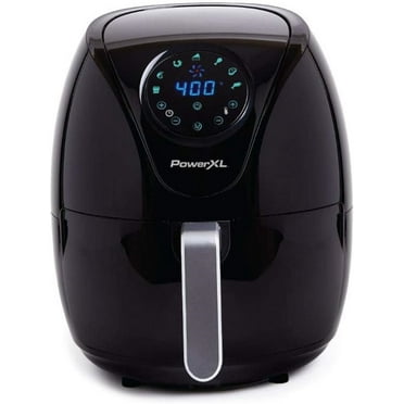 PowerXL Air Fryer 4 QT Maxx, Special Edition 2022, Extra Hot Air Fry, Cook, Crisp, Broil, Roast, Bake, High Gloss Finish, Black (4 Quart)