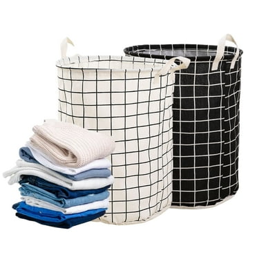 Laundry Hamper With Handle Collapsible Storage Basket Laundry Basket 41.8l For Bedroom Bathroom Washing Clothes & Toy Storage Organizer Easy Storage 2PACK