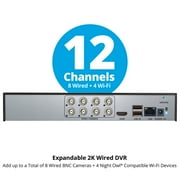 Night Owl 2-Way Audio 12 Channel DVR Security System with 2TB Hard Drive and 8 Wired 2K Deterrence Cameras