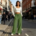 thumbnail image 6 of Guluxicc Women's Linen Pants with Pockets Elastic Waist Drawstring Wide Leg Trousers Summer Casual Outfits for Everyday Wear, 6 of 8