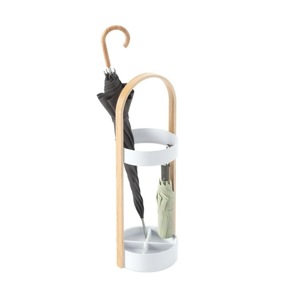 BELLWOOD Umbrella Stand White/Natural