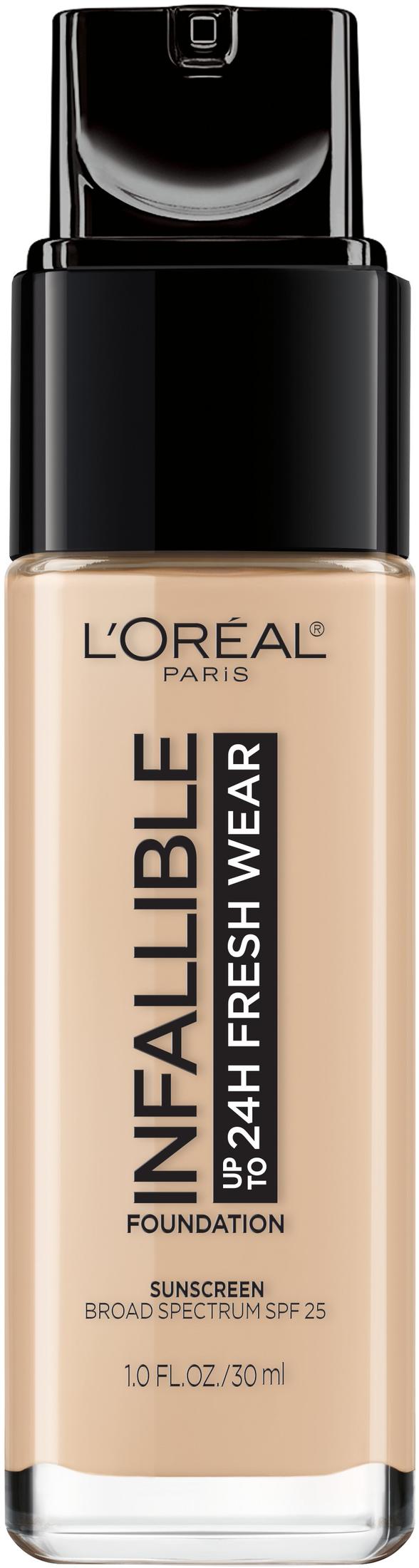 L'Oreal Paris Infallible Fresh Wear 24 Hr Liquid Foundation Makeup, 420 True Beige, 1 fl oz - image 3 of 11