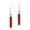 Red, variant on Simplicity Dangle Bar Synthetic Red Coral Sterling Silver Earrings