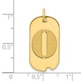 thumbnail image 2 of 14k Yellow Gold Polished Finish Block Letter O Initial Design Dog Tag Charm Pendant, 2 of 2