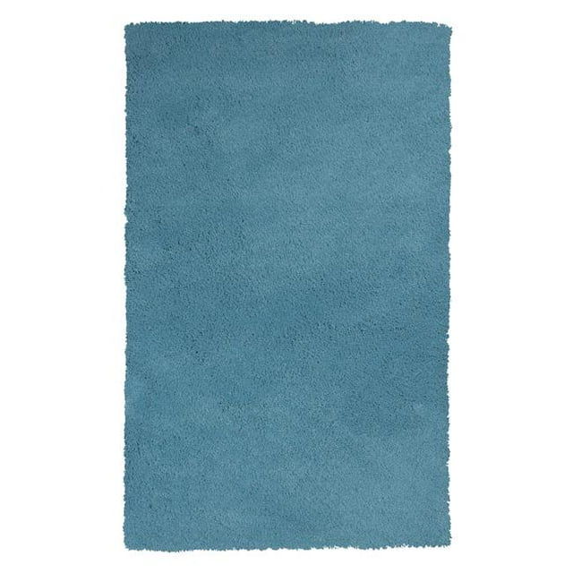 HomeRoots 353912 3 ft. 3 in. x 5 ft. 3 in. Polyester Highlighter Blue Area Rug