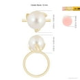 thumbnail image 5 of ANGARA Trillium Freshwater Cultured Pearl Solitaire Ring in 14K Yellow Gold for Women | June Birthstone, Birthday, Anniversary, Jewelry Gift for Women | Pearl Ring, 5 of 9
