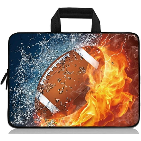 shiyou-11" 11.6" 12" 12.1" 12.5" inch Laptop Carrying Bag Chromebook Case Notebook Ultrabook Bag Tablet Cover Neoprene Fit Samsung Google Acer HP DELL Lenovo Asus (11 11.6 12.1 12.2 inch, Rugby Fire)