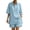 Blue#01, variant on Two Piece Sets for Women Trendy Button Down Collared V Neck Short Sleeve Top Shorts Suit Comfortable Women's Linen Summer Sets Oversied Casual Solid Color Vacation Outfits S