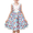 Blue, variant on Girls Dress Floral Strawberry Print Lovely School Lace Sundress Summer 6 Years