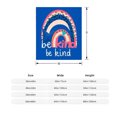 thumbnail image 3 of Durable Soft & Warm Flannel Blanket - Cozy Rainbow Design with Blue Background Perfect for Sofa Travel Bed & Chair, 3 of 5