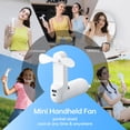 thumbnail image 5 of JISULIFE Mini Portable Fan, 3 in 1 Handheld Fan with 4500 mAh [20-37 use Hours], USB Rechargeable stadium fan with Power Bank, Flashlight, Foldable Pocket Fan for Travel, Makeup, Gift for Women-White, 5 of 9