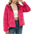 thumbnail image 3 of Ahabrexf Winter Coats for Women,Women's Coat Faux Fur Warm Hooded Long Winter Jacket, 3 of 5