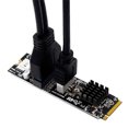 thumbnail image 5 of ziyahi M.2 MKEY Expansion Card Professional Control Adapting Accessory 19/20 Pin PCIE USB3.1 Adapter Controller Desktop Accessories, 5 of 5