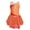 Orange, variant on HULIJA Kids Girls Glitter Diamond Ballet Dance Ice Skating Dress Sleeveless Color Block Leotard Modern Lyrical Dress Orange 6