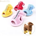 thumbnail image 2 of 4pc/set Summer Non-slip Breathable Dog Shoes Sandals for Small Dogs Pet Dog Socks Sneakers for Dogs Puppy Blue Cat Shoes Boots ShopWise Round, 2 of 9