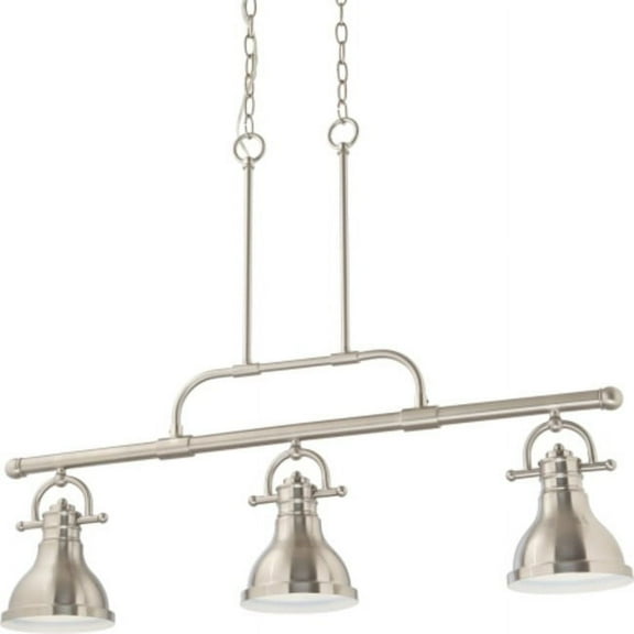 Volume Lighting V1246-33 3 Light 7" Wide Led Linear Chandelier - Nickel