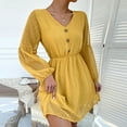 thumbnail image 4 of Summer Dresses for Women Maxi Dress V-Neck Floral Dress Short Skirt Corset Long Sleeves, 4 of 7