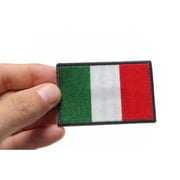 Patch, Embroidered Patch (Iron-On or Sew-On), Italian Italy Flag Patch, 3 x 2