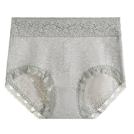 MuZeFu Underwear for Women Plus Size High Waisted Women s Lace Abdomen Mid-rise Waist And Hip Lift Comfortable Body Breathable Underwear Briefs